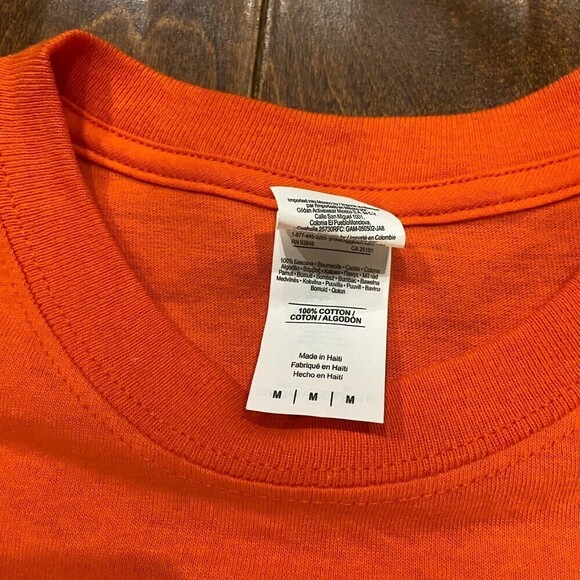 Sturgis South Dakota Motorcycle Rally 2019 Bald Eagle Logo Orange Tee Men's M - Picture 5 of 7